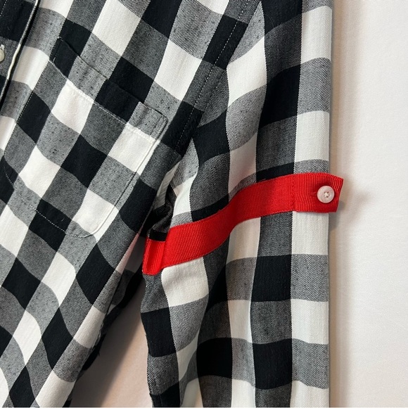 Thom Browne Grey White Plaid Button Down shirt L - Picture 3 of 8